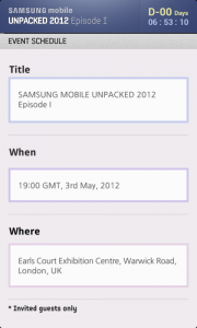 Samsung Mobile Unpacked 2012 