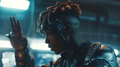 black human ai robot